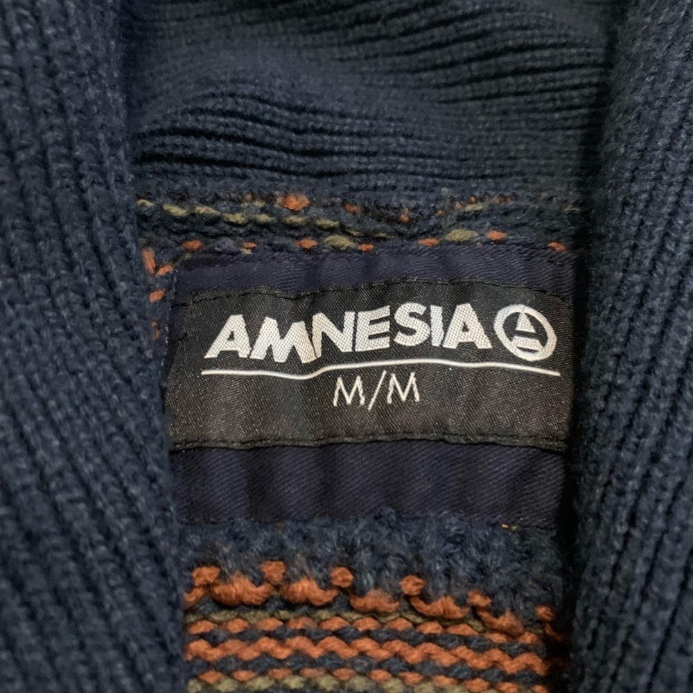 Amnesia Men's Southwestern Aztec Print Shawl Collar Cardigan Sweater M/M - Picture 3 of 7